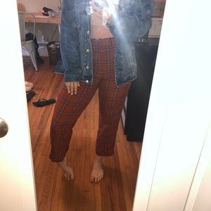 Plaid soft pants